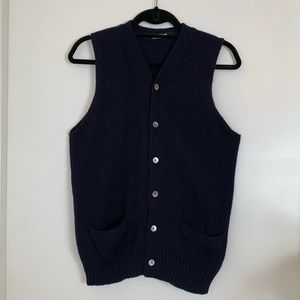 Junya watanabe comme des garcons wool navy vest